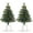 Green, variant on 2 - 24in Outdoor Pathway Christmas Trees, Pinecones, Red Berries, Multi Greenery, White LED Lights