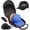 Black baseball cap, variant on Hard Hat Travel Case, Cap Storage for Baseball Caps with Adjustable  Strap and Carrying Handle, Hat Carrier Organizer Holder Bag up to 6 Hats for Women and Men Travel  - Blue