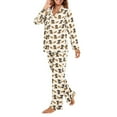 thumbnail image 2 of FOR U DESIGNS Hot Dog Dachshund Womens Nightwear Sets Button Front 2 Piece Size 2XL Button Up Pajamas for Women Long Sleeve Sleepwear Pants and V-neck Tops Fall, 2 of 6
