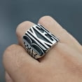 thumbnail image 5 of PAMTIER Men's Stainless Steel Vintage Hip Hop Punk Style Heavy Gothic Cool BIKER Letters Motorcycle Ring Personality Non-Mainstream Silver Size 7, 5 of 6