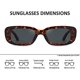 thumbnail image 5 of Gafas de sol rectangulares Ubiuo para mujer y hombre, modernas, con montura gruesa, estilo años 90., 5 of 5