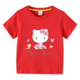 thumbnail image 3 of Hello Kitty-Camiseta informal de dibujos animados para niñas, camisa de manga corta cómoda y transpirable, ropa para niños, novedad de verano, 3 of 5