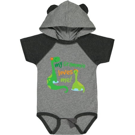 

Inktastic My Grammie Loves Me Grandson Dinosaur Gift Baby Boy Bodysuit