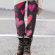thumbnail image 5 of Pantalones Casuales de las Mujeres Día de San Valentín Impreso Elástico Yoga Leggings Pantalones Largos, Pantalones de Yoga de las Mujeres para el Gimnasio Y los Deportes, 5 of 8