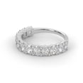thumbnail image 3 of AFFY Half Eternity Wedding Band Ring, 1.95 Carat (ctw) Oval Cut Lab Grown Diamond Rings for Women In 10K Solid White Gold F-G, VS-SI Quality Ring Size-9, 3 of 6