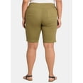 thumbnail image 3 of JMS Just My Size by Hanes Women's Plus Pull On Stretch Bermuda Shorts, 11" Inseam, Sizes 0X-4X, 3 of 5