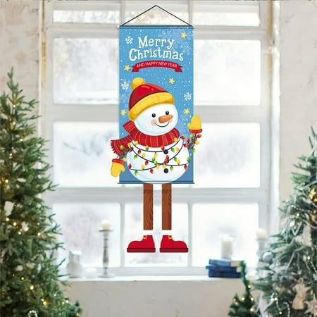 

SKBEY Christmas Hanging Decorations Christmas Flag Shopping Mall Window Decoration Hanging Flag Door Width Hanging Curtain Christmas Decorations Easter Decorations Bunny Ceramic for Crafts Chandelier