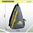thumbnail image 3 of Boomer Pickleball Sling Bag with Paddle Storage, 3 Zipper Compartments, Water Bottle Pocket, Fence Clip, 3 of 7