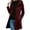 Wine, variant on Women's Wool Blend Coat Mid-Length Lapel Button Down Trench Coat with Hood Pocketed Woolen Hooded Overcoat for Fall Winter Daily Wear(Wine,XXL)