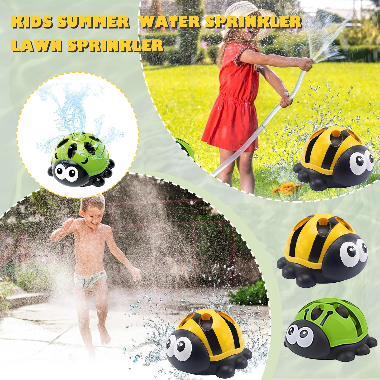 SPINNING SUNFLOWER SPRINKLER Water Sprayer Outdoor Lawn Garden Fun Game Toy Gift 