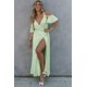 thumbnail image 3 of ABPHQTO Maxi vestido verde con hombros descubiertos y mangas acampanadas para mujer, 3 of 5