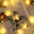 thumbnail image 4 of Xihbxyly Luces Navideñas para Ventanas, Diseño Led de Copo de Nieve, Bombillas Blancas Cálidas o Multicolor, Decoración Navideña para El Hogar, Fiestas y Regalos, 300 Cm de Largo, 20 Anillos Led, 4 of 7