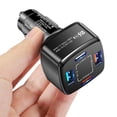 thumbnail image 3 of 4 puertos USB dual tipo C PD 38W Cargador de coche para teléfono móvil Adaptador de carga rápida, 3 of 9