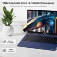 thumbnail image 4 of 15.6" IPS-FHD-Laptop Gaming laptop Intel i5-12450H 8 Cores 32GB RAM 1TB SSD (Beat i7-11800H, Up to 4.4 GHz) 100W Type-C Fingerprint Backlit Keyboard WiFi 6 Numpad Win 11, 4 of 7