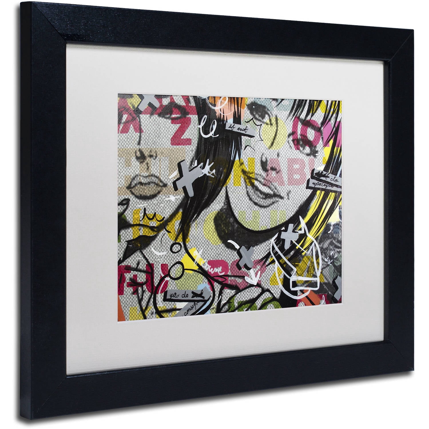 Trademark Fine Art "Apologies" Canvas Art by Dan Monteavaro White Matte, Black Frame