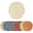 Ivory, variant on Sm:)e 15 Inch Round Braided Woven Placemats Set of 4, Cotton Polyester Washable Heat Resistant Placemats, Decor for Kitchen Dining Table and Party(Beige)