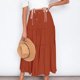 thumbnail image 5 of Faldas de cintura elástica con volantes fruncidos informales sólidos a la moda para mujer Wmkox8yi FGJ2066, 5 of 7