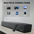 thumbnail image 5 of Sound Bar for Smart TV: ETEPEHI Bluetooth TV Sound Bar,16 Inches Bluetooth 5.3 Soundbar Speakers with Optical/AUX/USB Connection,Home Audio Surround Sound System, 5 of 11