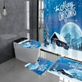 thumbnail image 6 of Toilet Cover Seat Qwtwty Christmas Bathroom Mat Set Non Slip Bath Mats And Rugs for Shower Toilet Cover And Bathtub Rug Soft And Absorbent Flooring Accessories for Home Decor 4 Piece, 6 of 6