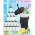 thumbnail image 2 of Vasos Mágicos Labg Plastico Vasos Con Popote Y Tapa 710ml 15pzs Negro, 2 of 5