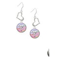 thumbnail image 2 of Delight Jewelry Silvertone Domed Multi Color LVT Open Heart French Earrings, 2 of 4