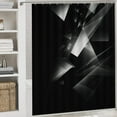 thumbnail image 5 of Geometric Shower Curtain Sets with Rugs 4 Piece Rustic, 5 of 8