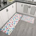 thumbnail image 2 of Pioneer Flower Floral Print Pattern Kitchen Rugs Sets Of 2,Anti Fatigue Kitchen Mat Rugs Non Slip Washable,Decorative Kitchen Floor Mats for Kitchen,Sink,Laundry,17"x30"+17"x47", 2 of 7