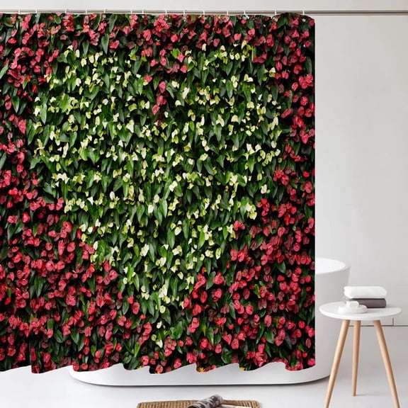 Nature Wall Plant landscape Decoration Shower Curtain Flower leaf Scenery Prints Fabric Polyester Bathroom Curtains with