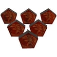 thumbnail image 1 of IBA Indianbeautifulart Boutons Gravés Rouges Lot de 10 Boutons de Porte de Garde-Robe en Bois Tiroir, 1 of 3