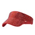 thumbnail image 2 of Yesbay Empty Top Shining Rhinestones Adjustable Fasten Tape Baseball Hat Women Extended Brim Tennis Sport Sun Hat, 2 of 8