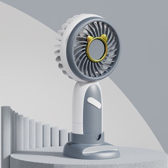 Portable Handheld Fan, USB Rechargeable, Compact 8x7x17 cm, Quiet Motor, Strong Wind, Ergonomic Grip, Battery Powered, Lightweight for Summer Use and Outdoor Activities