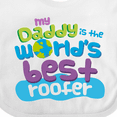 thumbnail image 4 of Inktastic Daddy Worlds Best Roofer Boys or Girls Baby Bib, 4 of 4