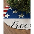 thumbnail image 2 of 4th of July Christmas Tree Skirt 36 Inches Large Christmas Skirt Tree,Independence Day American Flag Red Striped Blue Star Tree Skirt Christmas Decorations for Fireplace Party Holidays Indoor Outdoor, 2 of 7