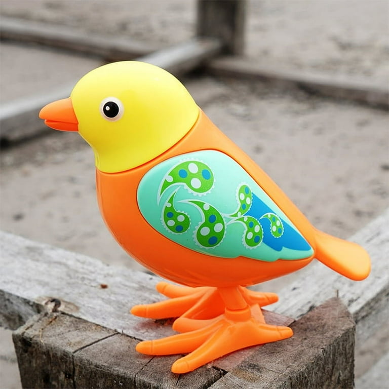 Plastic Bird Wind Up Toys Sparrow Cute Little Clockwork Spring bird Animal Toy for Kids