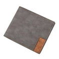 thumbnail image 4 of keepw Men  for Ultra-thin Short Two Fold Wallet Male Large Capacity PU Leather Credit Card Holder Coin Money Bag Purse grey, 4 of 4