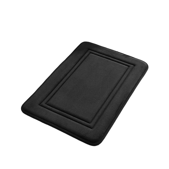 Toystoory Alfombrilla para el suelo del Hotel y la Oficina en el hogar, alfombrillas rectangulares para la puerta de la cocina del baño del Juegos de accesorios de baño Negro, Tipo 2 50x80cm