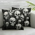 thumbnail image 3 of COMIO  Skull Pattern Pillow Covers Decorative Square Throw Pillow Covers Soft Couch Cushion Case Farmhouse Pillowcase for Home Sofa Bedroom Car, 3 of 5