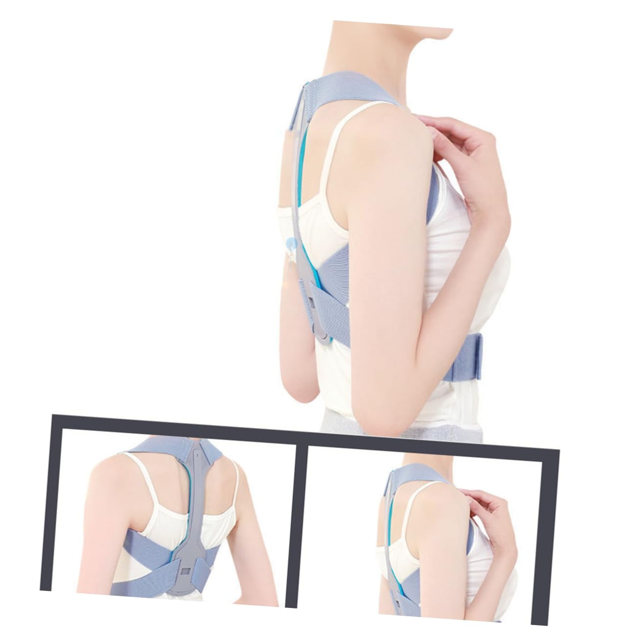 Upper Back Brace Posture Corrector for Women & Men, Adjustable & Breathable Back Straightener Posture Corrector for Men, Gradually Help Improve Poor Posture (S)