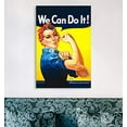thumbnail image 2 of IDEA4WALL Canvas Print Wall Art - "We Can Do It" Rosie The Riveter World War II Wartime Poster - Retro Movie Series Art Paintings For Home Decoration - 32"x48", 2 of 4