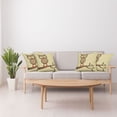 thumbnail image 4 of Ambesonne Retro Throw Pillow Cover 4 Pack, Owl Sitting on Branch, 24", Brown Cream Teal, 4 of 5