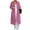 Pink, variant on ZyeKqe Womens Cardigans Oversized Open Front Long Hooded Coats Fall Winter Casual Fashion Outfits with Pockets