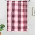 thumbnail image 3 of Haperlare Kitchen Curtain 42"W x 63"L Buffalo Check Adjustable Tie Up Curtain Farmhouse Rod Pocket Window Curtain for Living Room, Red, 1 Set, 3 of 6