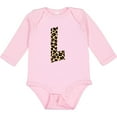 thumbnail image 3 of Inktastic Leopard Print Letter L Boys or Girls Long Sleeve Baby Bodysuit, 3 of 5