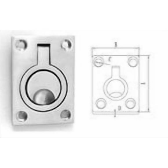 Marine Part Depot Stainless Steel Flush Ring Pull