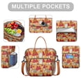 thumbnail image 2 of Woodland Mushroom Large Lunch Tote - Leakproof & Insulated Cooler Bag with Vintage Mushroom Print, Durable for Travel, Office, Gym, Easy-to-Clean Design, 2 of 3