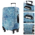 thumbnail image 5 of Blue White Tie Dye Wave Pattern Luggage Cover Fashion Suitcase Cover Baggage Covers Fit 25-28 Inch Luggage (Go Travel), 5 of 5