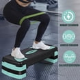 thumbnail image 6 of Zeny 30" Aerobic Stepper Adjust 4"-6"-8" Indoor Cardio Step Fitness Exercise With Risers Blue-Green, 6 of 8