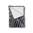 thumbnail image 2 of African Soft Flannel Fleece Throw Blanket, Zebra in Serengati National Park Safari Animal in Desert Picture, Cozy Plush for Indoor and Outdoor Use, 50" x 70", Black White Reseda Green, by Ambesonne, 2 of 6