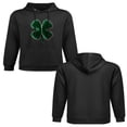 thumbnail image 2 of Sudadera con capucha de trébol de cuatro hojas creativo, algodón agradable para la piel, top casual unisex., 2 of 5