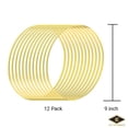 thumbnail image 2 of Gold Metal Rings for Crafts, Macrame Hoops for DIY Wall Hanging Dream Catcher Metal Floral Hoop for Weddings (12 Pieces, 9 Inch), 2 of 5